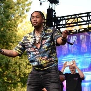 PHILADELPHIA, PENNSYLVANIA - SEPTEMBER 04: Fivio Foreign performs during 2021 Made In America at Benjamin Franklin Parkway on September 04, 2021 in Philadelphia, Pennsylvania.