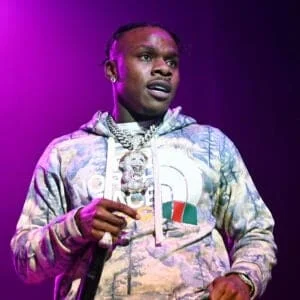 ATLANTA, GEORGIA - DECEMBER 04: Rapper DaBaby performs onstage during "Rolling Loud Presents: DaBaby Live Show Killa" tour at Coca-Cola Roxy on December 04, 2021 in Atlanta, Georgia.