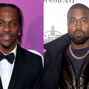 Pusha T (Photo by Aaron J. Thornton/Getty Images for Urban One Honors) Kanye West (Photo by Brad Barket/Getty Images for Fast Company)