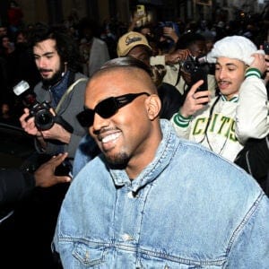 Ye attends the Kenzo Fall/Winter 2022/2023 show as part of Paris Fashion Week on January 23, 2022 in Paris, France