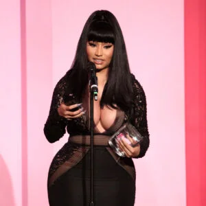 LOS ANGELES, CALIFORNIA - DECEMBER 12: Nicki Minaj accepts the Gamechanger Award onstage during Billboard Women In Music 2019, presented by YouTube Music, on December 12, 2019 in Los Angeles, California.