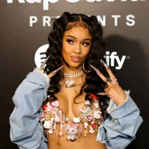 Saweetie attends the Spotify and Hulu "RapCaviar Presents" premiere celebration at Ysabel on March 23, 2023 in West Hollywood, California.